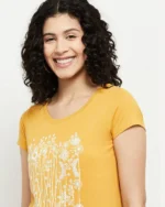 Women Floral Regular Fit Round-Neck T-Shirt - Image 3