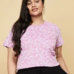 Printed Plus Size Round-Neck T-Shirt