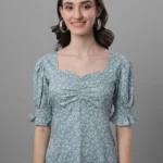 DRESSES FOR WOMEN WESTERN WEAR  FLORAL GREEN