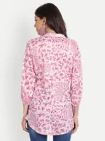 TOPS FOR WOMEN WESTERN WEAR FLORAL PINK - Image 4